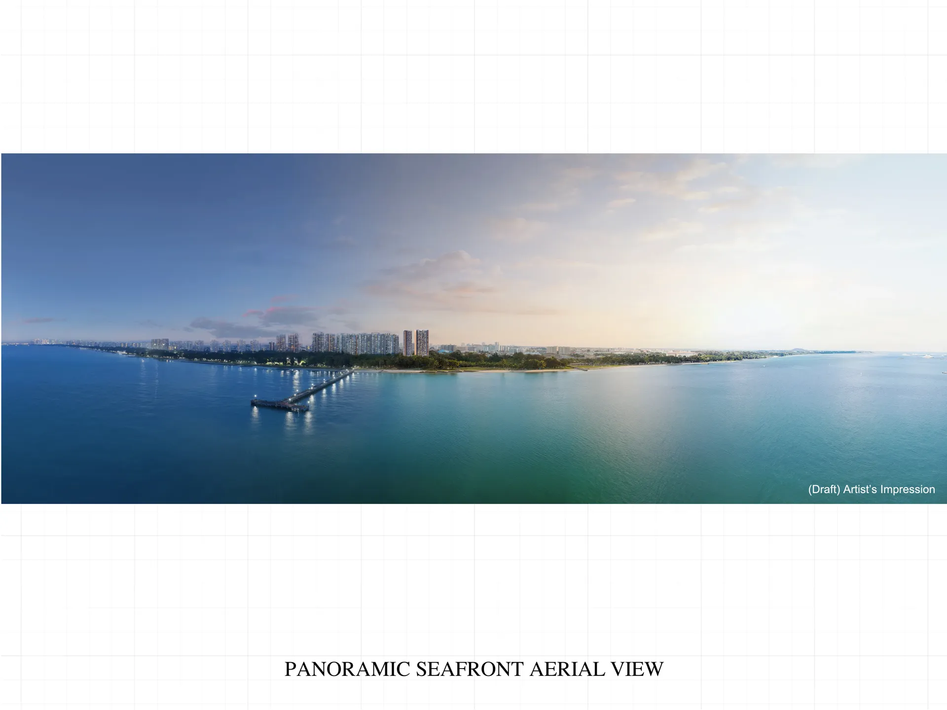 Panoramic aerial view of Vela Bay waterfront