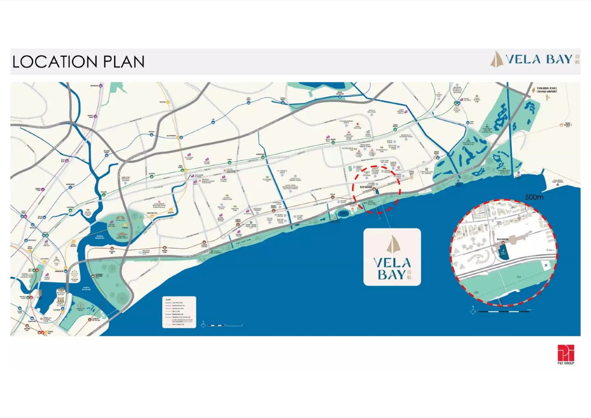 Detailed location plan of Vela Bay showing surrounding landmarks and connectivity